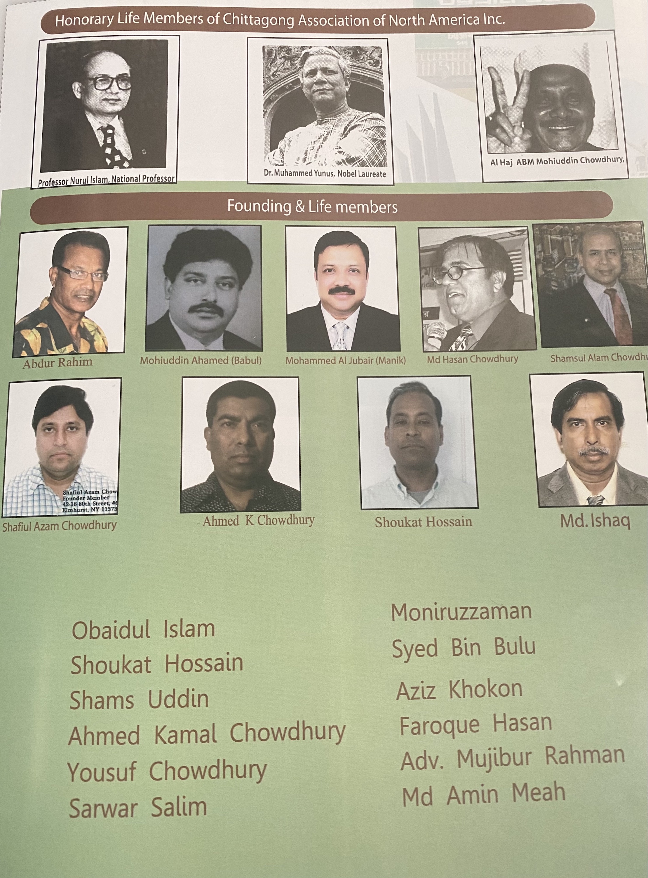Honorary Members and Founding Members
